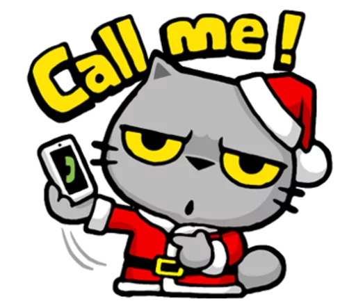📞 Стикер «Meow ! Merry Christmas & Happy New Year» для Telegram