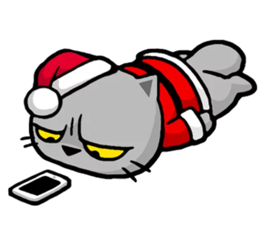 📱 Стикер «Meow ! Merry Christmas & Happy New Year» для Telegram