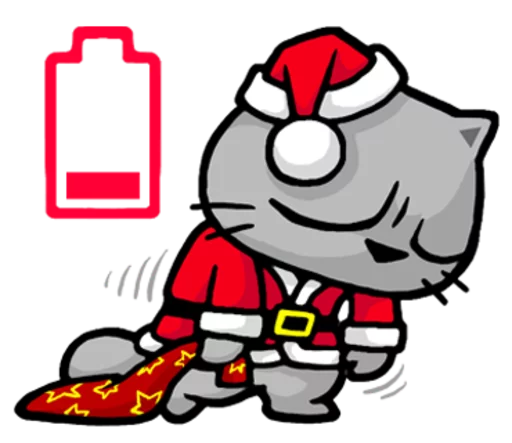 😪 Стикер «Meow ! Merry Christmas & Happy New Year» для Telegram