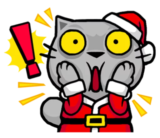 ❗ Стикер «Meow ! Merry Christmas & Happy New Year» для Telegram
