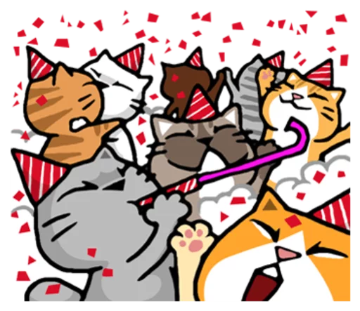 🎉 Стикер «Meow ! Merry Christmas & Happy New Year» для Telegram