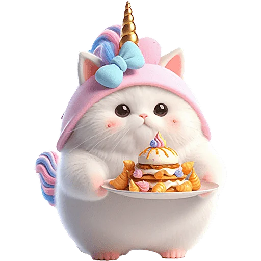 🥞 Стикер «Мяу единорог» для Telegram