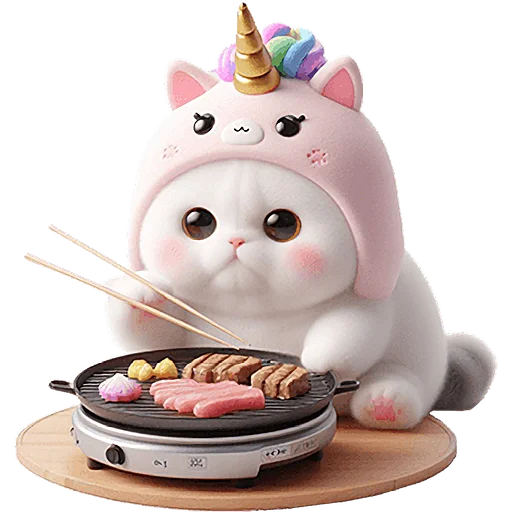 😋 Стикер «Мяу единорог» для Telegram