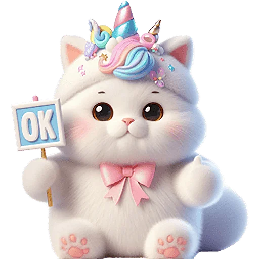 👌 Стикер «Мяу единорог» для Telegram