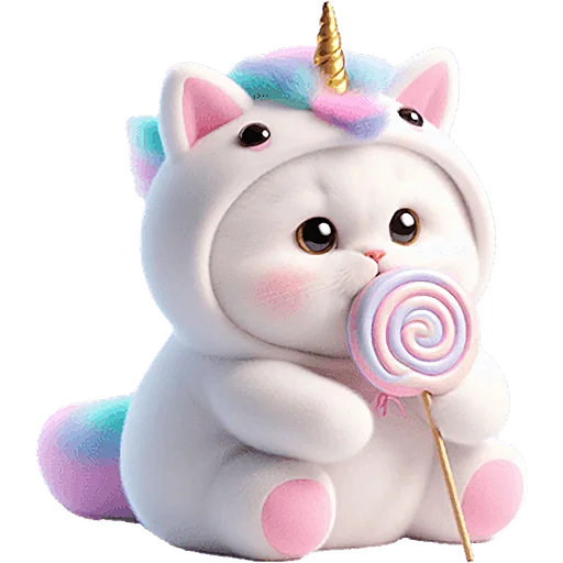 🍭 Стикер «Мяу единорог» для Telegram