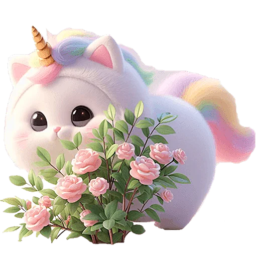 💐 Стикер «Мяу единорог» для Telegram
