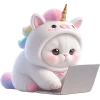 💻 Эмодзи «Мяу-единорог» для Telegram
