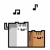 Стикер 21 Pixel cat - пиксельные Квадро-котики.