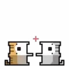 Стикер 10 Pixel cat - пиксельные Квадро-котики.