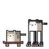 Стикер 20 Pixel cat - пиксельные Квадро-котики.