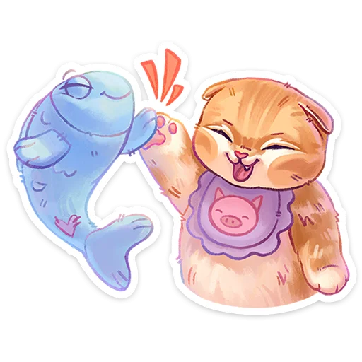 🖐 Стикер «Котёнок Мявс» для Telegram