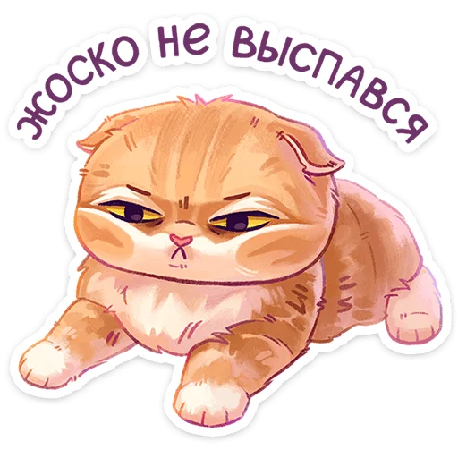 😴 Стикер «Котёнок Мявс» для Telegram