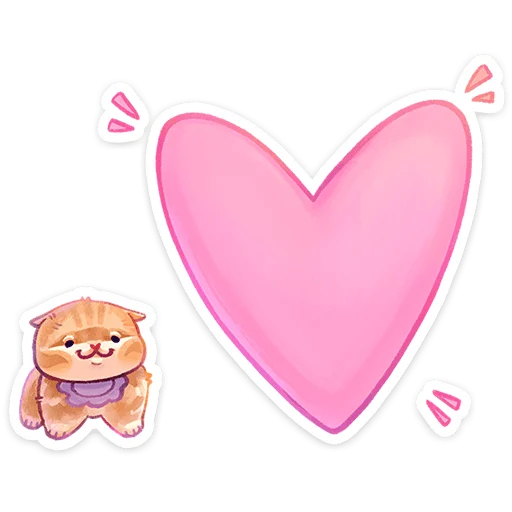 ❤️ Стикер «Котёнок Мявс» для Telegram