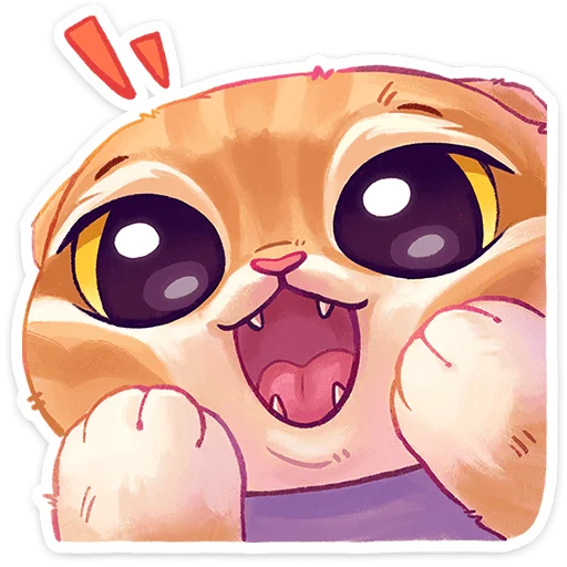 😮 Стикер «Котёнок Мявс» для Telegram