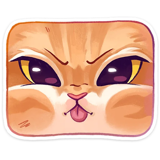 😝 Стикер «Котёнок Мявс» для Telegram