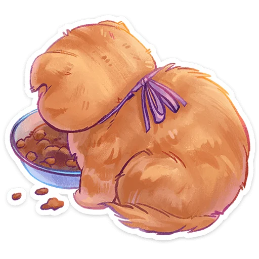🍽 Стикер «Котёнок Мявс» для Telegram