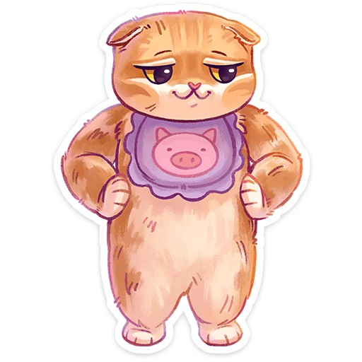 👩‍🦰 Стикер «Котёнок Мявс» для Telegram