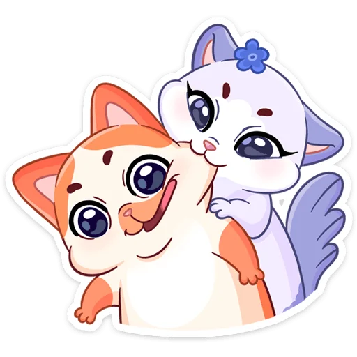 Стикерпак Миу-Мяу и Кусалочка для Telegram