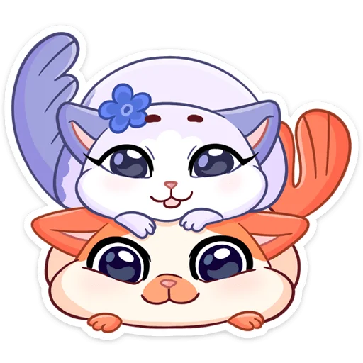😊 Стикер «Миу-Мяу и Кусалочка» для Telegram