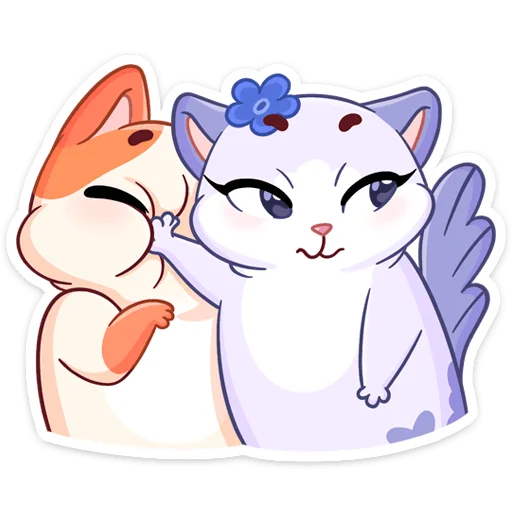 🥰 Стикер «Миу-Мяу и Кусалочка» для Telegram
