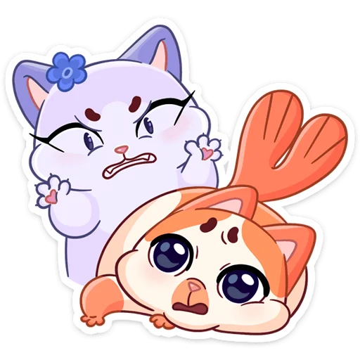 😠 Стикер «Миу-Мяу и Кусалочка» для Telegram