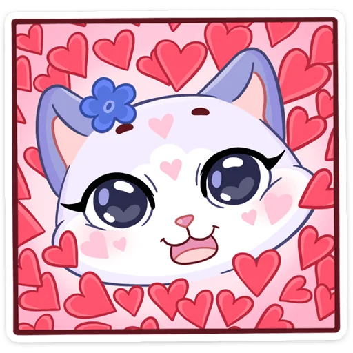 🥰 Стикер «Миу-Мяу и Кусалочка» для Telegram