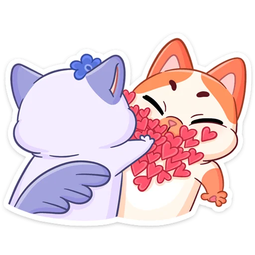 ❤️ Стикер «Миу-Мяу и Кусалочка» для Telegram