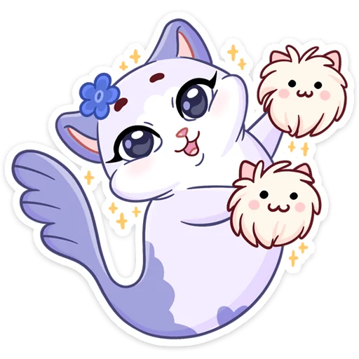 ☺️ Стикер «Миу-Мяу и Кусалочка» для Telegram