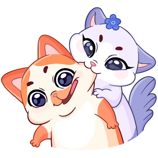 Стикерпак Миу-Мяу и Кусалочка для Telegram