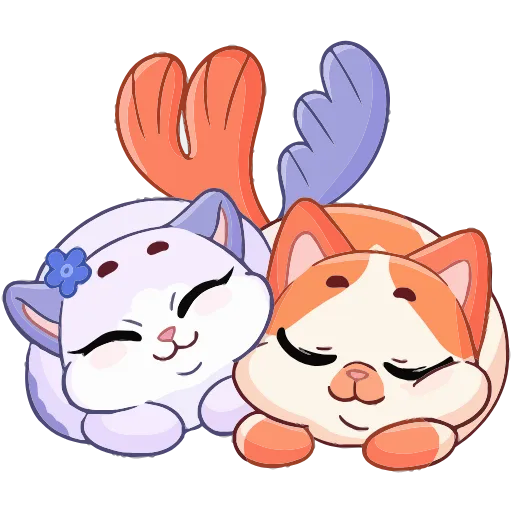 😴 Эмодзи «Миу-Мяу и Кусалочка» для Telegram