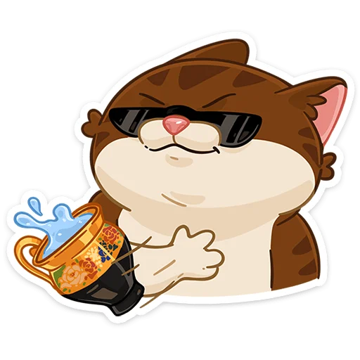 😎 Стикер «Купеческий кот» для Telegram