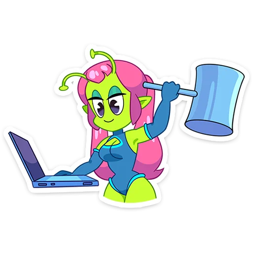 😠 Стикер «Мёрси - стиль к набору Астер» для Telegram