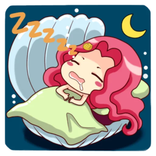 😪 Стикер «Mervenus Sweet Mermaid Of The Sea» для Telegram
