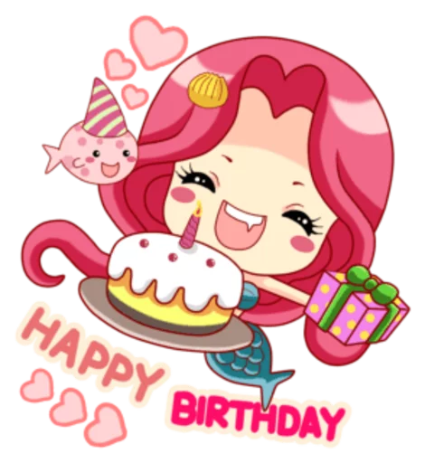 🎂 Стикер «Mervenus Sweet Mermaid Of The Sea» для Telegram