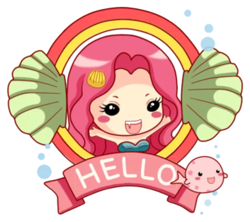 🙋 Стикер «Mervenus Sweet Mermaid Of The Sea» для Telegram
