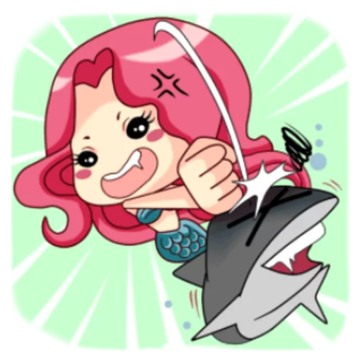 😡 Стикер «Mervenus Sweet Mermaid Of The Sea» для Telegram