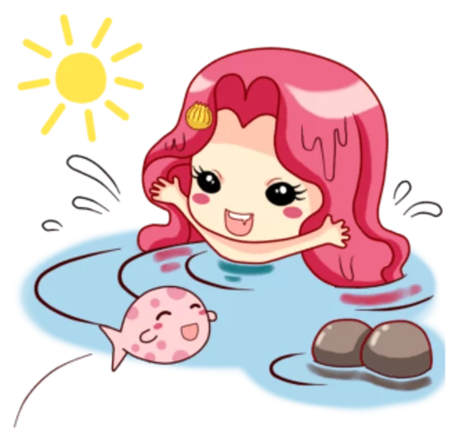 🌞 Стикер «Mervenus Sweet Mermaid Of The Sea» для Telegram