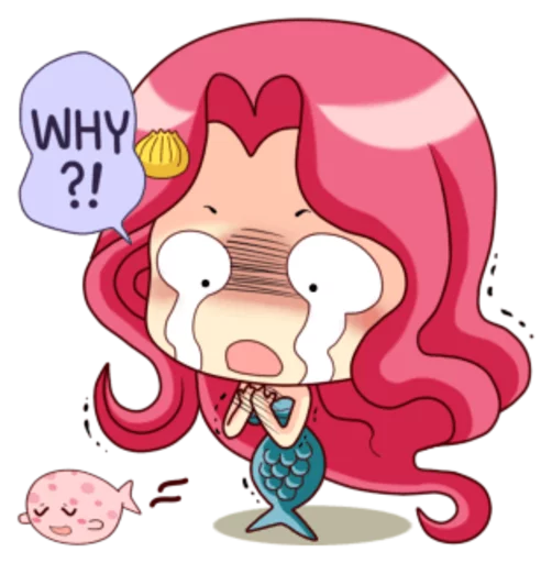 😞 Стикер «Mervenus Sweet Mermaid Of The Sea» для Telegram