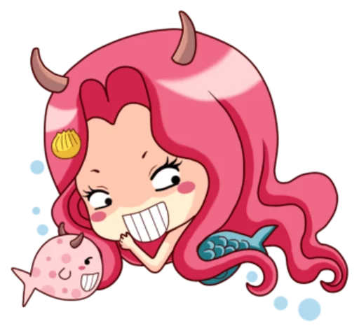 😈 Стикер «Mervenus Sweet Mermaid Of The Sea» для Telegram