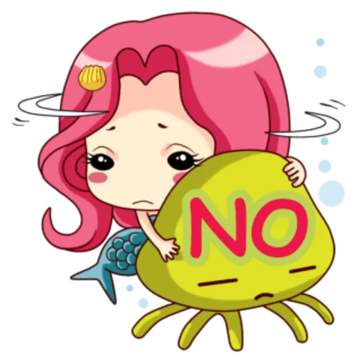 🙅 Стикер «Mervenus Sweet Mermaid Of The Sea» для Telegram