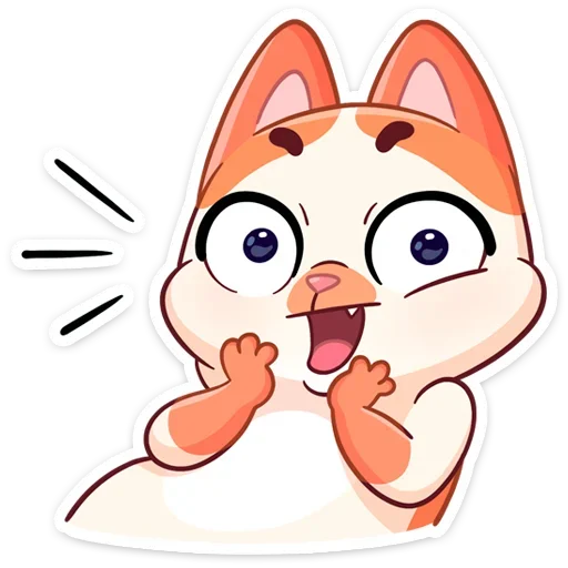 😱 Стикер «Стиль к набору Миу-Мяу.» для Telegram
