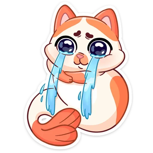 😭 Стикер «Стиль к набору Миу-Мяу.» для Telegram