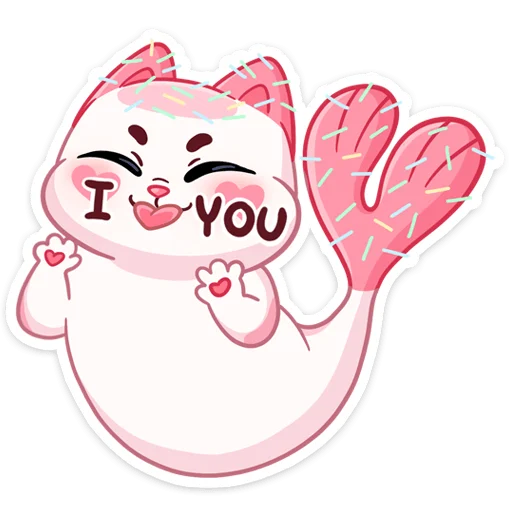 ❤️ Стикер «Миу-Ням» для Telegram