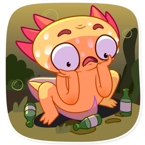 😨 Стикер «Mexican Axolotl» для Telegram