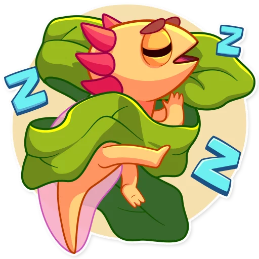 😴 Стикер «Mexican Axolotl» для Telegram