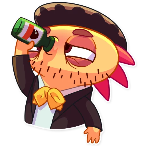 🍾 Стикер «Mexican Axolotl» для Telegram