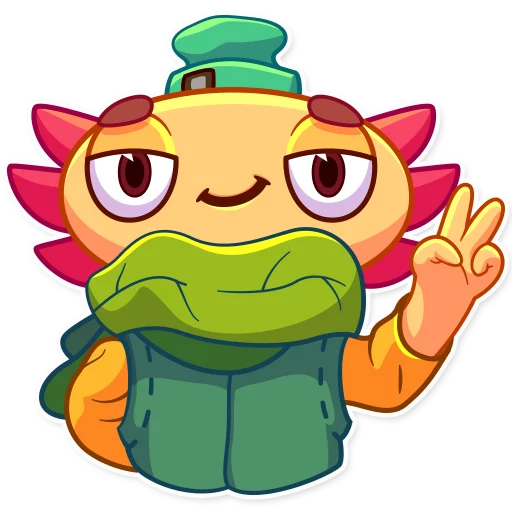 ✌ Стикер «Mexican Axolotl» для Telegram