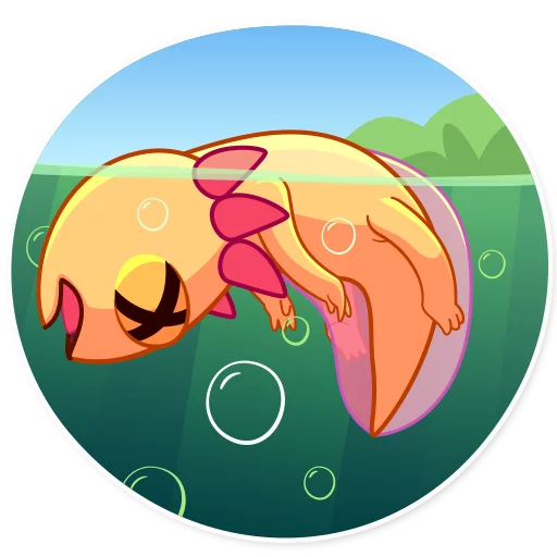 😵 Стикер «Mexican Axolotl» для Telegram
