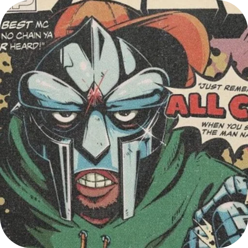 😡 Стикер «MF DOOM» для Telegram