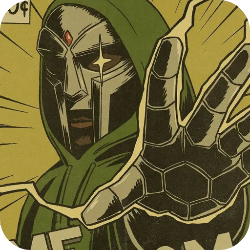 🤚 Стикер «MF DOOM» для Telegram